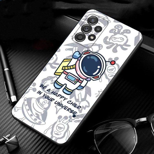 Niedliche Cartoon-Astronauten-Hülle für Samsung Galaxy A51 A71 A01 A11 A21 A21s A31 A41 A72 A52 A42 A32 A22 A12 A02 A02s F42 Handyhülle