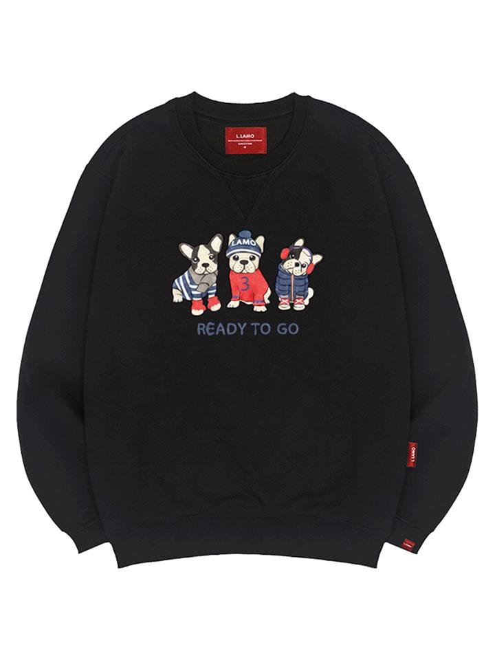 Ellamo Ready Puppy Sweatshirt Unisex Big Size S~4Xl (Type A)