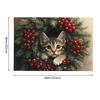 Christmas Wreath Cat Print Tapestry Wall Hanging Blanket Tapestry Home Decor Items Wall Decorations