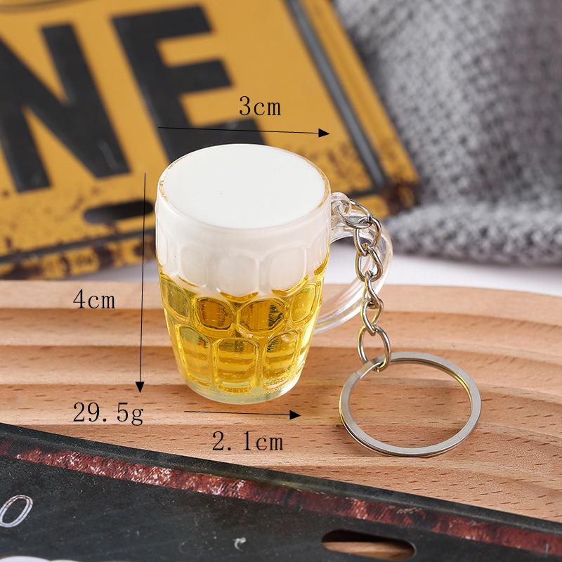 Креативный брелок в виде пивной кружки: Креативный кулон и популярный подарок с ночного рынка As shown