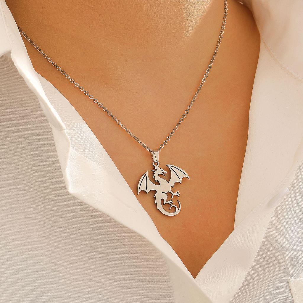 Retro Colorful Enamel Dragon Brooch - Unisex Lapel Pin & Necklace Accessory