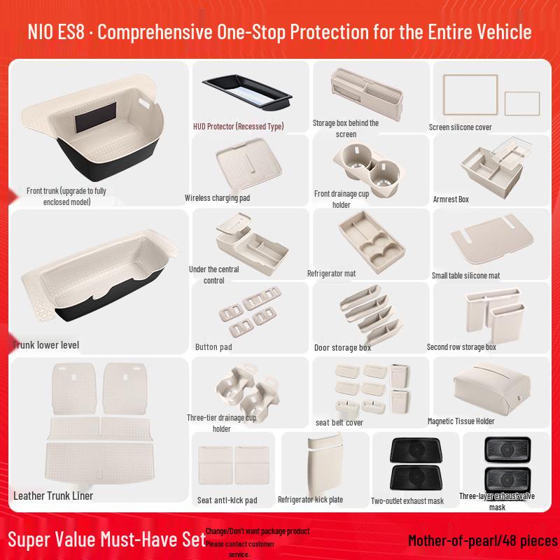 Compatible with 26 Models: Nio ES8 Third Generation Frunk Storage Mat Organizer - Car Interior Decor Accessory