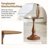 Round Glass Side Table Modern, Elegant Coffee Table with Tempered Glass Top & Stable Base, Compact Sofa Table for Living Room Bedroom (Table Only)
