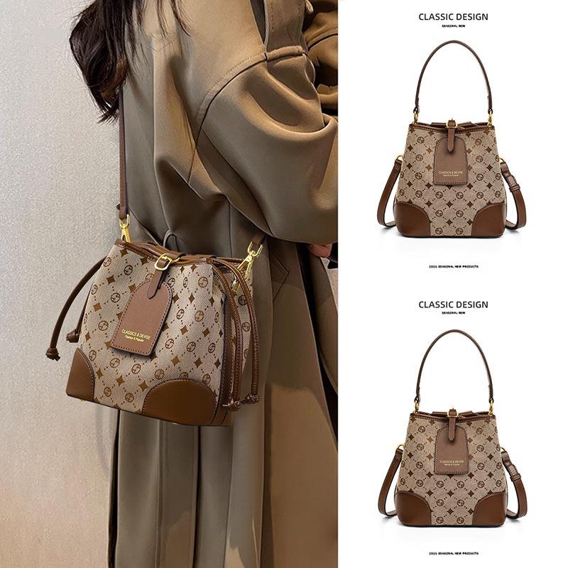 Bags Women's Autumn and Winter New Bucket Bags Crossbody Women's Bags Premium Texture Niche Shoulder Bags Luggage