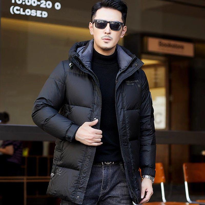 

Мужская пуховая парка с капюшоном для экстремального холода L (Recommendation: 100-120 jin)