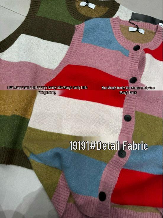 

Xiao Wang s Winter Korean-Style Loose Plus Size Colorful Knitted Cardigan Vest One Size розовый