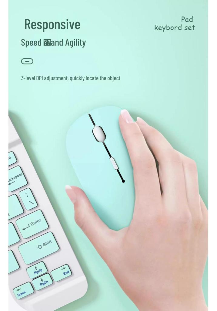 Wireless Rechargeable Mouse & Keyboard Combo for iPad, Tablet, Phone, Laptop