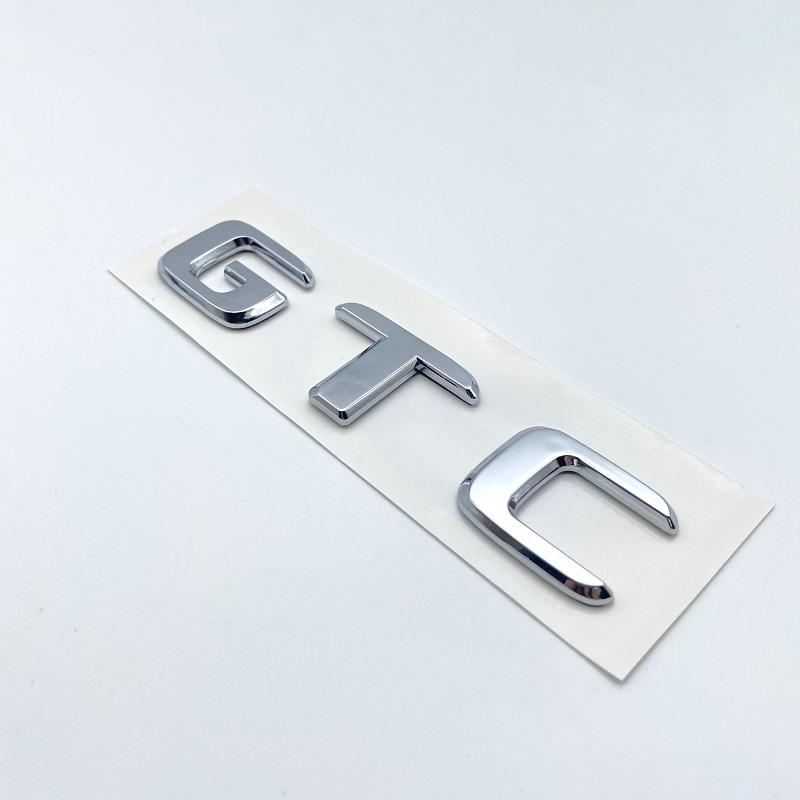 3D flache Buchstaben ABS Emblem GTX GTC ID4 ID6 für Volkswagen Auto Heckklappe Kofferraumdeckel Namensschild Abzeichen Logo Aufkleber Chrom 