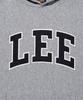 Denim Applique Logo Hoodie Gray