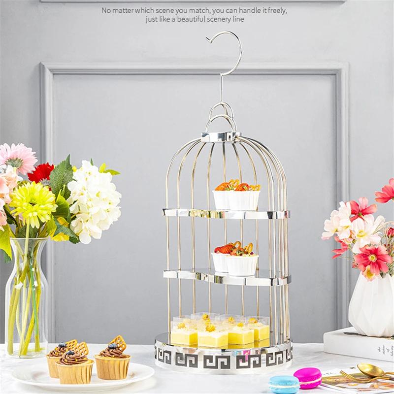 Wedding Buffet Cake Set Up Dessert Table Decorations Display Rack Set European Style Snack Rack Food Stand Cake Stand Cake Stand