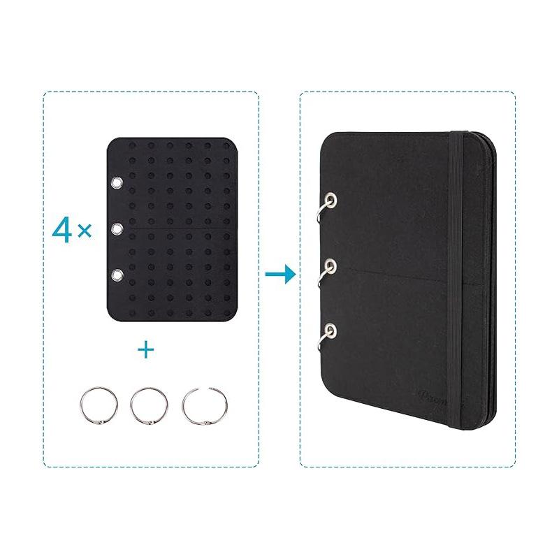 Diy Felt Pin Brooch Display Storage Book Large-Capacity Badge Charms Organizer Metal Chest Souvenir Jewelry Earring Collection