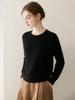 Women's Versatile 100% Cashmere Sweater – Round Neck, Loose Knit Base Layer for Autumn/Winter