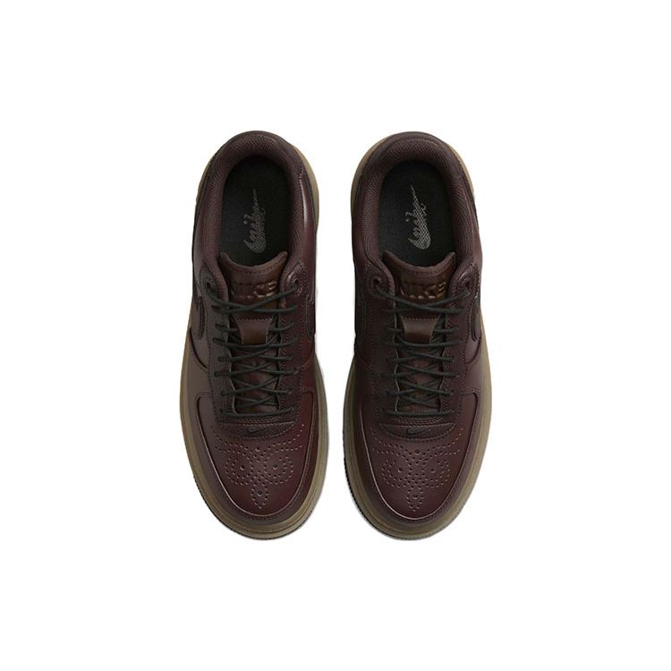 Nike Air Force 1 Luxe Marrone Basalto Sneakers Uomo Gomma Nera-Marrone Scuro DN2451-200