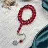 Acrylic Muslims Prayer Beads Oval Ergonomic Design Rosary Bracelet For Daily Worship And Meditation Comfortable Grip
