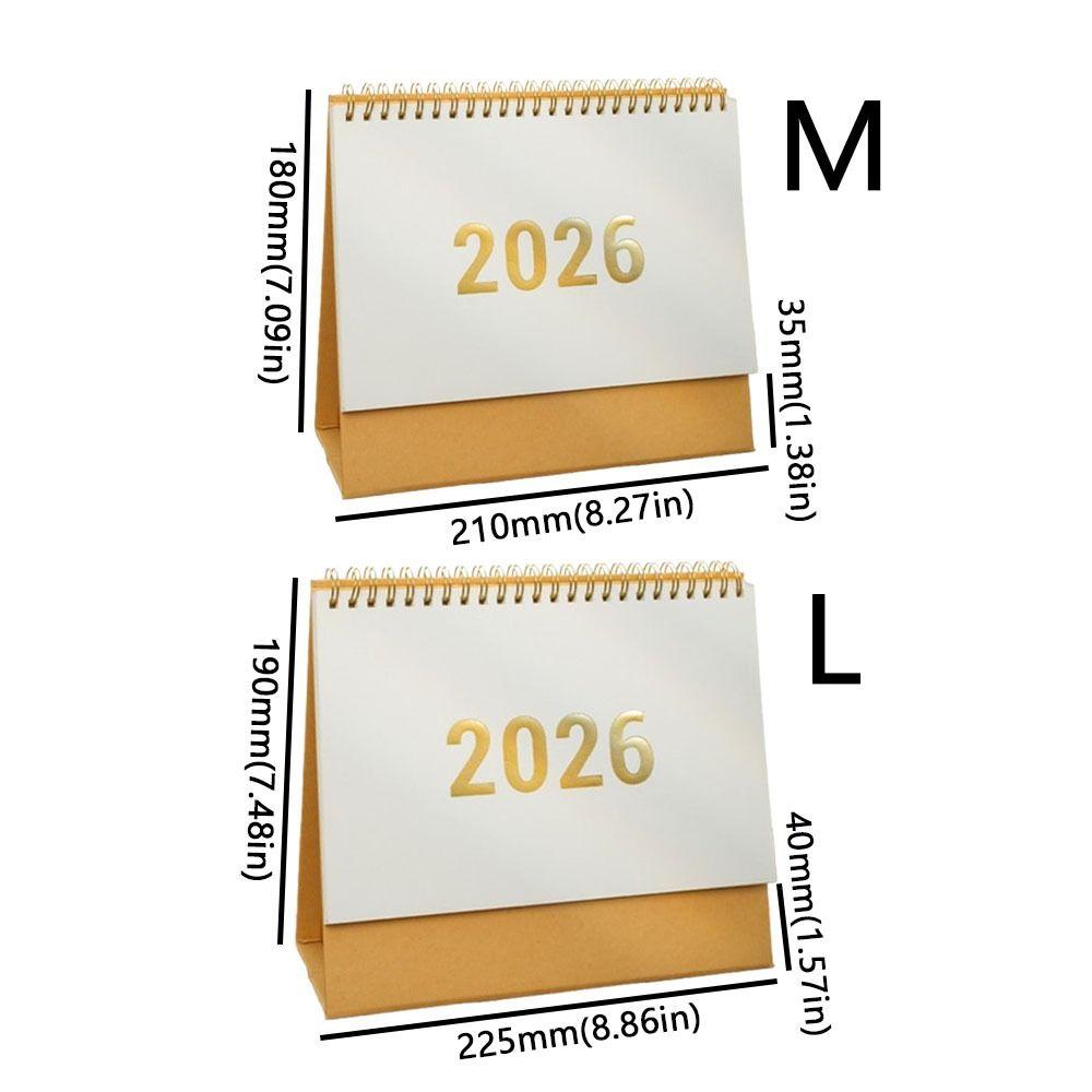 Stable Base 2026 Desktop Calendar Writable Memo Standing Flip Calendar  Time Management
