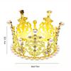 European & American Children's Alloy Crown with Pearls for Weddings & Baking
