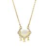 White Agate Ruyi Peace Lock Necklace - Ethnic Style Luxury Jewelry for Women