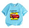 Kids Boys Girls Crew Neck Short Sleeve T-Shirt, 100% Cotton Casual Top with Cute Racing Car Superstar Champion Print, Comfortable Summer Tee for Daily