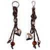 Braided Rope Keychain Heart Beaded Bag Pendant Charm Fashion Backpack Accessories for Handbag,Purse Decorations Gifts