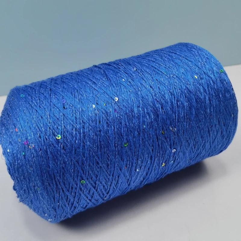 Glitter Mulberry Silk Cotton Thread 500g/Roll Glitter Bead Silk Lace Thread Soft Silky Spring/summer DIY Hand-woven Thread