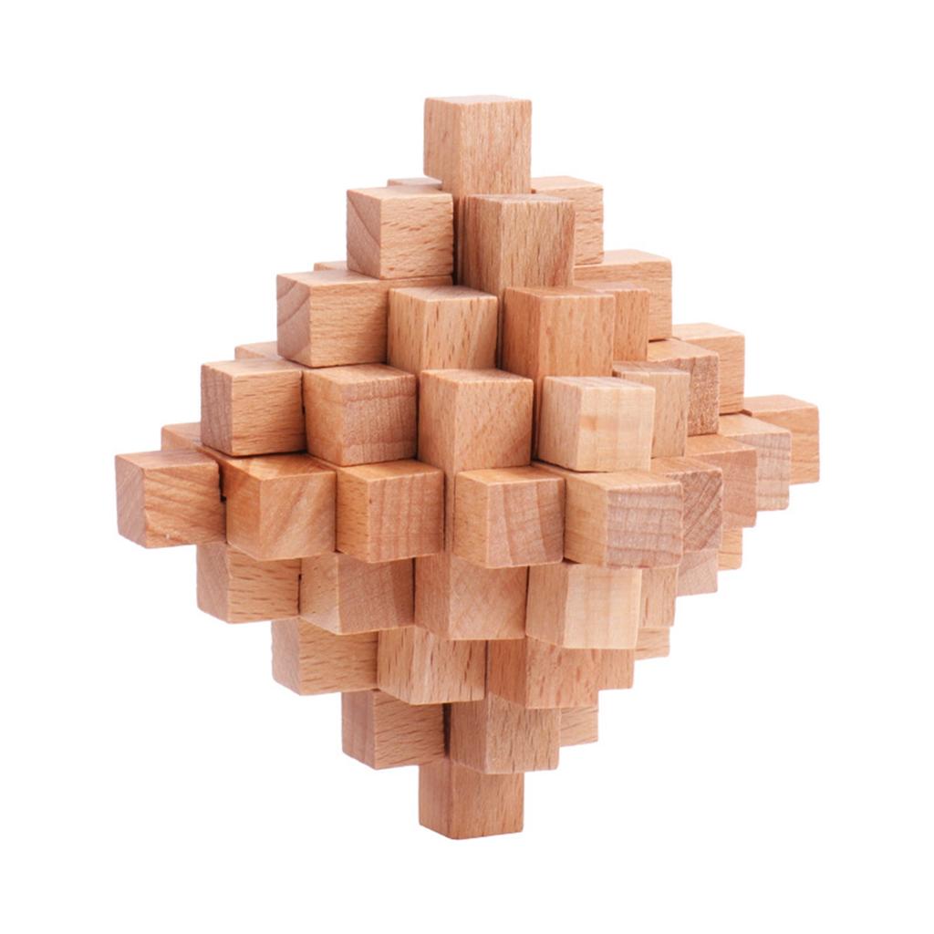 Children's Educational Gift Set: Mortise And Tenon Kongming Lock, Luban Lock, Complete Wooden Set