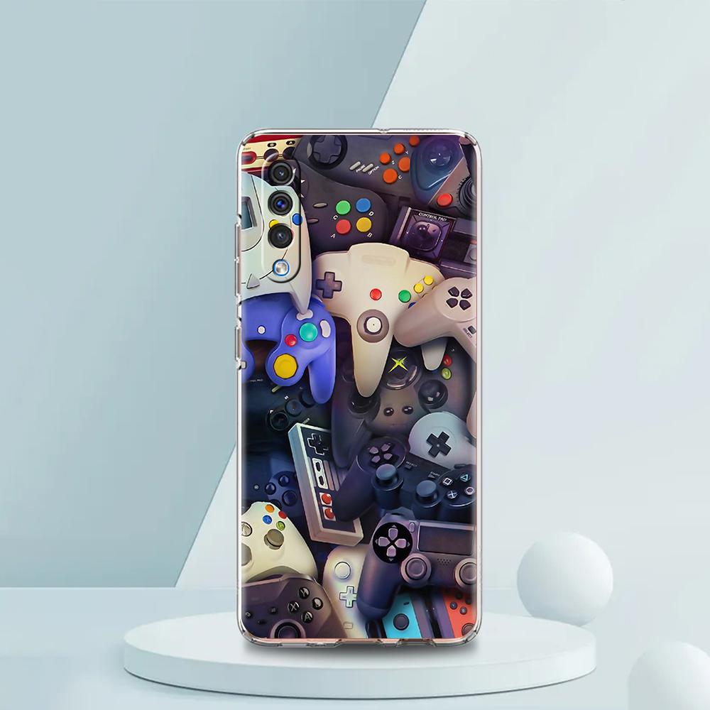 Game Controller Graphic Transparent Phone Case for Samsung Galaxy A16 A14 A12 A22 A24 A42 A02 A03S A06 A50 A70 A20 A30 A40 Cover