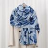 Holiday flower skin-friendly velvet autumn and winter skin-friendly and warm imitation cashmere printed scarf versatile shawl