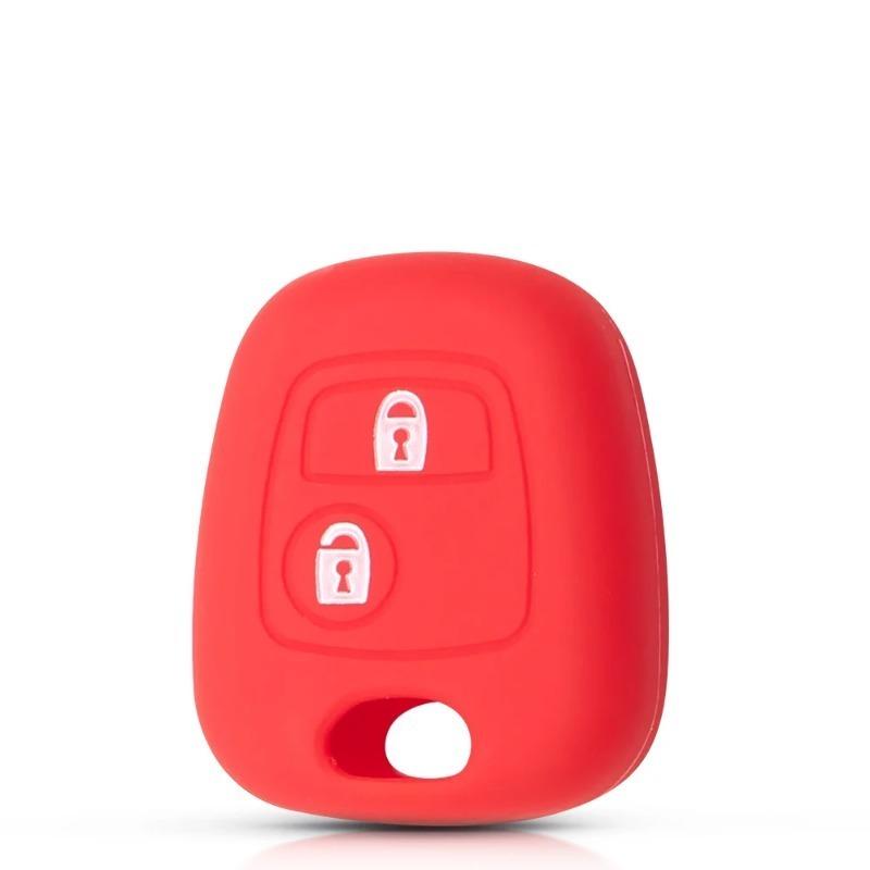 For Peugeot 107 206 307 207 408 Key Protector Holder Shell 2 Buttons Silicone Rubber Car Remote Key Case Cover New