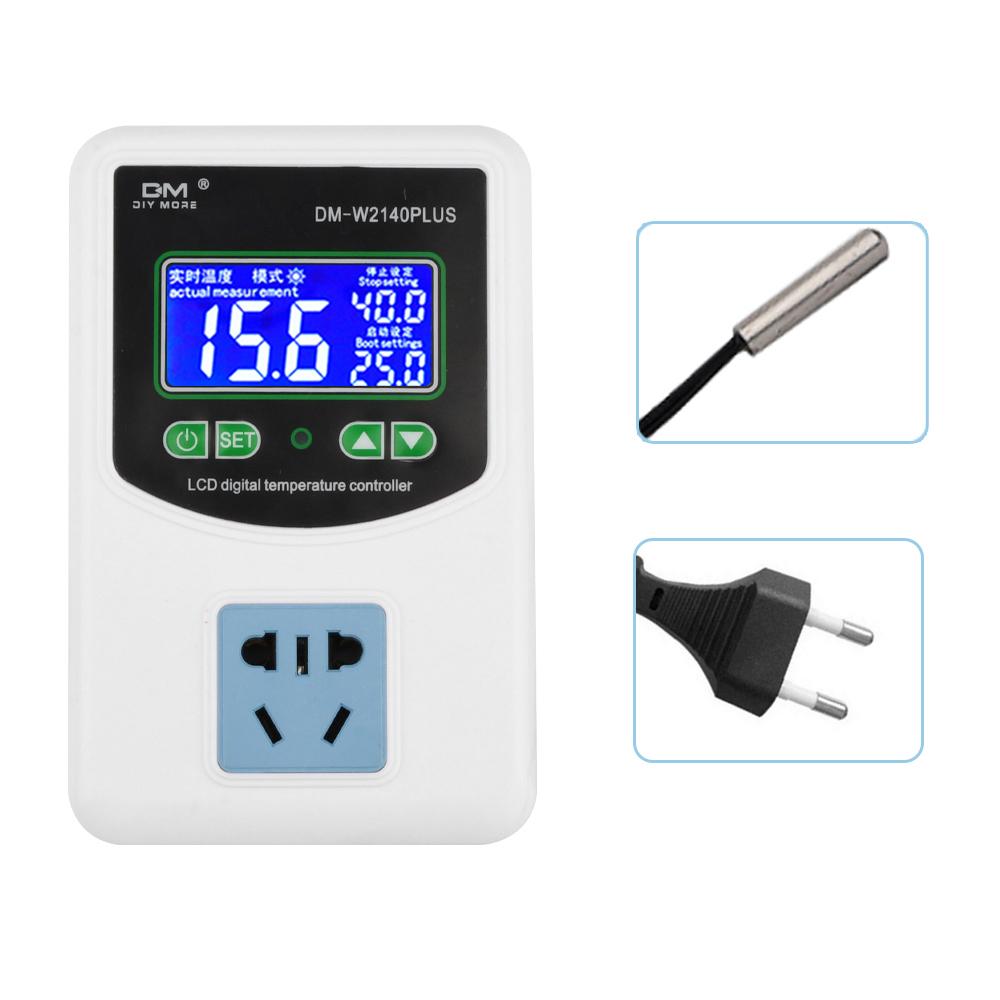 AC110-220V 3500W Socket Digital Temperature Controller High Accuracy Heating Cooling NTC Sensor Temp Control Thermostat ℃/℉
