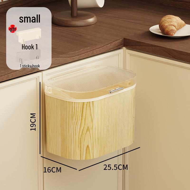 

2025 Wall-Mounted Pop-Up Trash Can: Large Capacity, Narrow Design, with Lid for Kitchen, Living Room, and Toilet