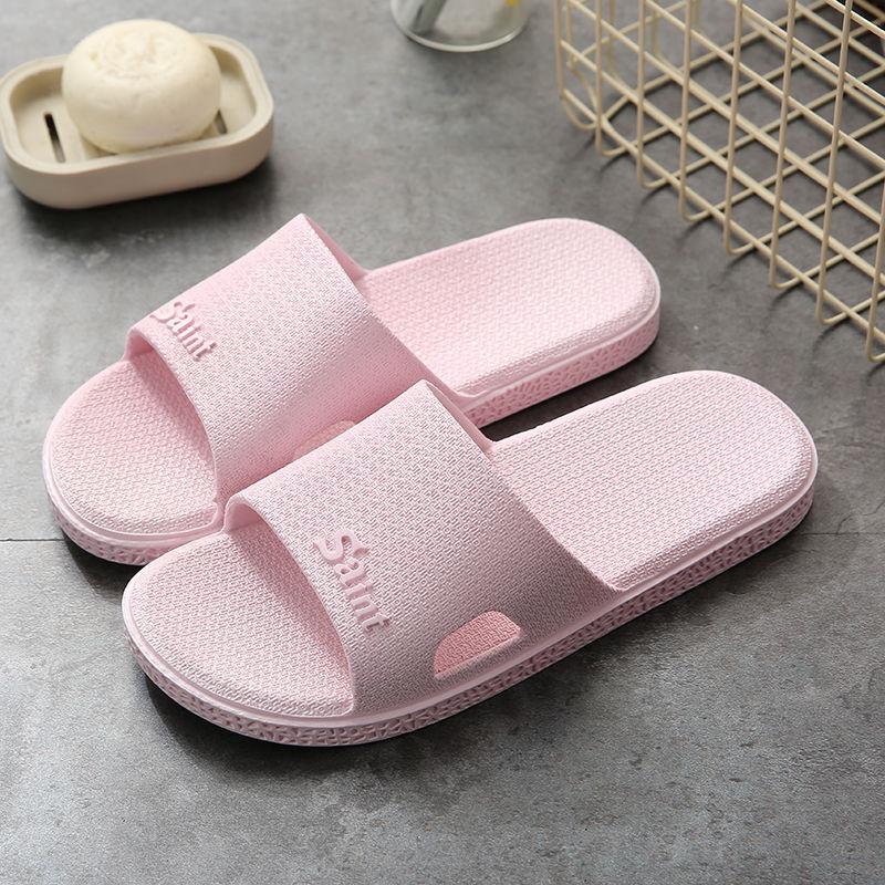 

Мягкие и удобные летние тапочки, мужские и женские домашние нескользящие тапочки для ванной, простые уличные тапочки на мягкой подошве 44-45 розовый