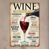 Metal Tin Sign Wall Art - Global Wine Theme Featuring Sauvignon Blanc, Merlot & Cabernet Sauvignon -   Rustic Decor for Man C