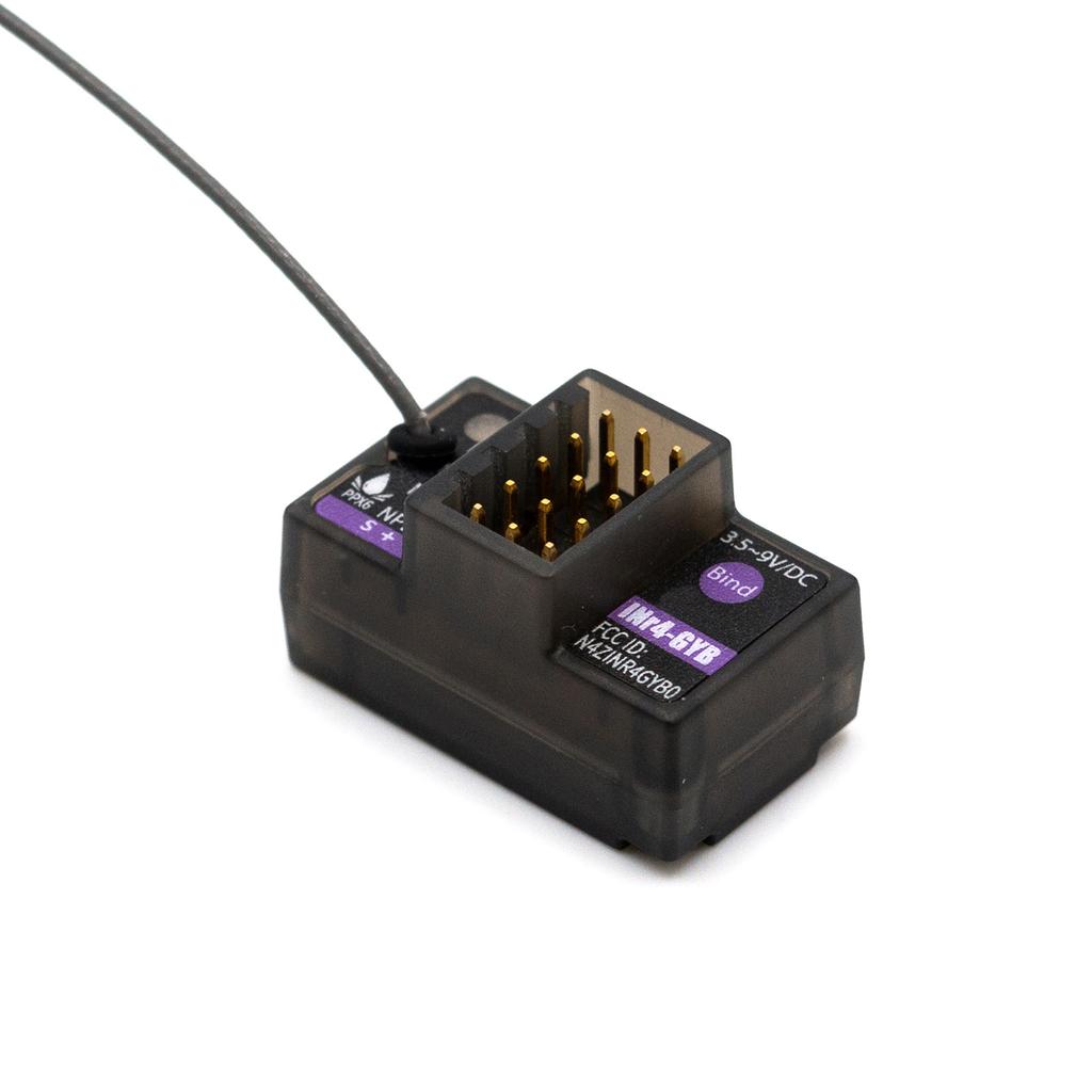 Flysky Remote Control Noble NB4 Gyro Receiver 4 Channels INr4 GYB, for Flysky NB4, Noble Lite, Noble Pro Radio
