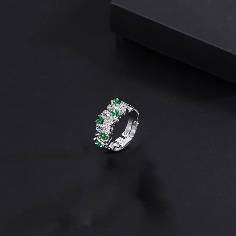 

SUYU Модный браслет с микроинкрустацией, набор колец с искусственными драгоценными камнями для женского роскошного темперамента, элегантный браслет в подарок