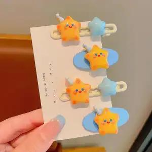 

Cute children s soft star hairpin girl baby sweet broken hairpin small clip headdress little girl duckbill clip