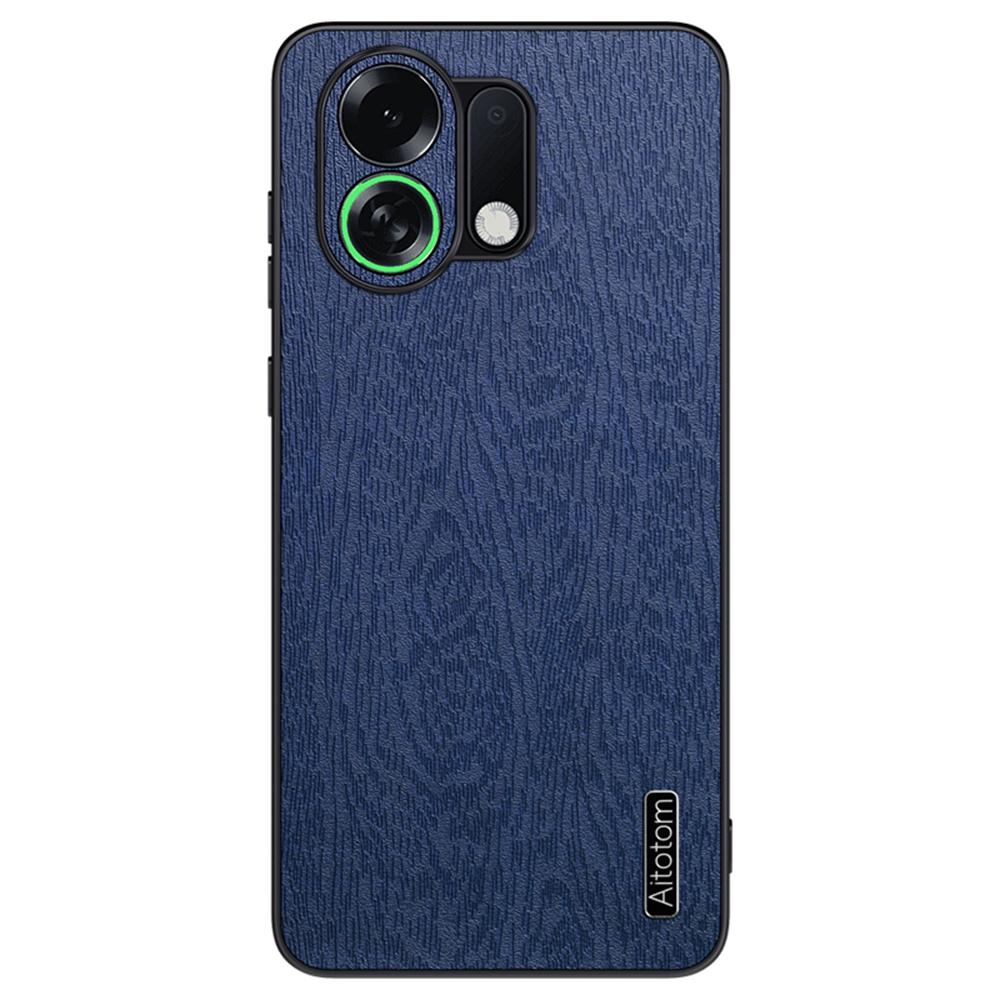 For Oppo K13 Turbo Pro 5G Case Wood Texture PU Leather Coated PC TPU Phone Cover