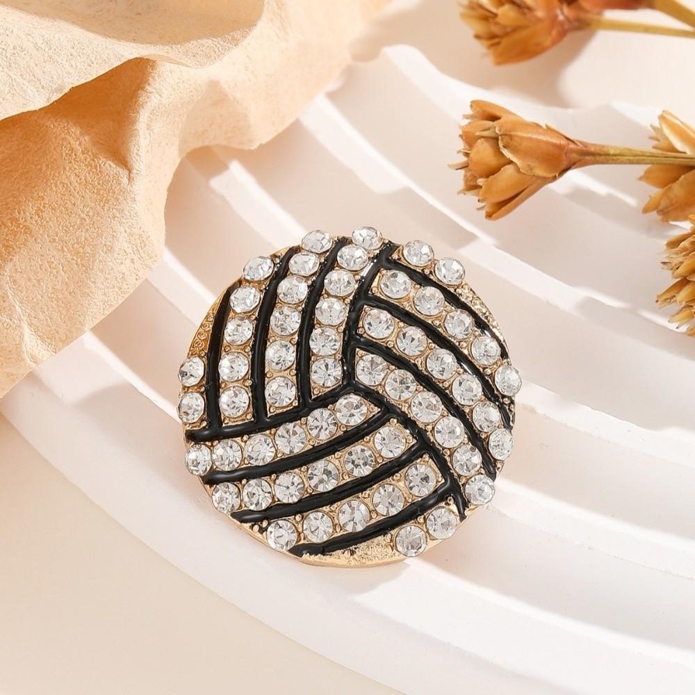 Crystal Rhinestone Rhinestone Brooches Sports Theme Alloy Material Backpack Pins Rhinestone Design Decorative Pins