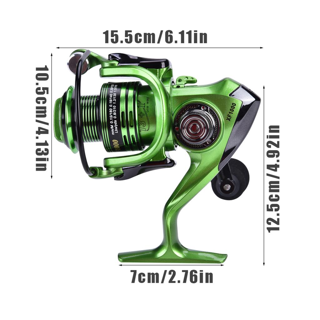 Salt Freshwater Metal Heavy Duty Lightweight Casting Spinning Fishing Reel Tackle (#7000)