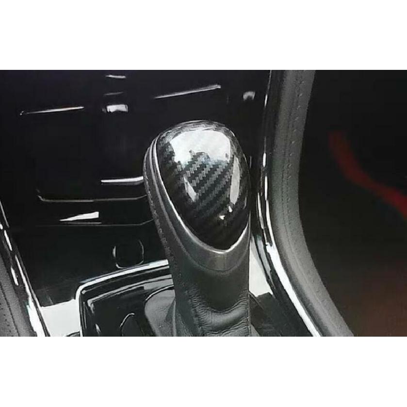 Carbon Fiber Style Console Gear Shift Knob Cover Trim For Cadillac ATS 2013-2019