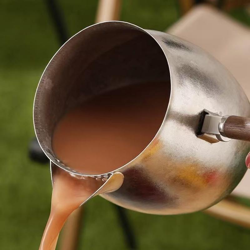 Handcrafted Boiling Pot Pure Titanium Handheld Retro 1 L Coffee Kettle Thickened Handle Home Use Water Offering Kettle Tea Pot