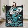JoJo's Bizarre Adventure Blankets Japanese Anime Wool Throw Blankets Bedding Couch Decoration Thin Bedspread Multi-function