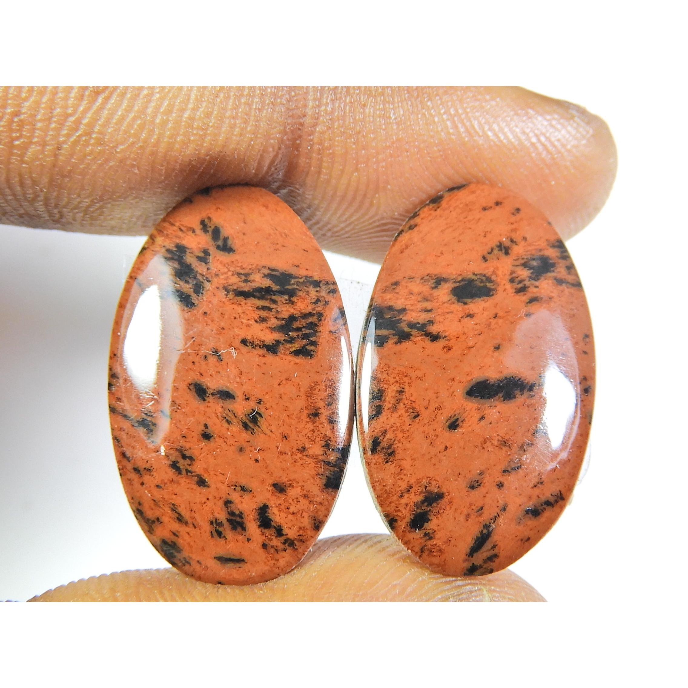 

Natural Marconi Jasper Matched pair Oval Cabochon Loose Gemstone 15X24X04MM SK-299