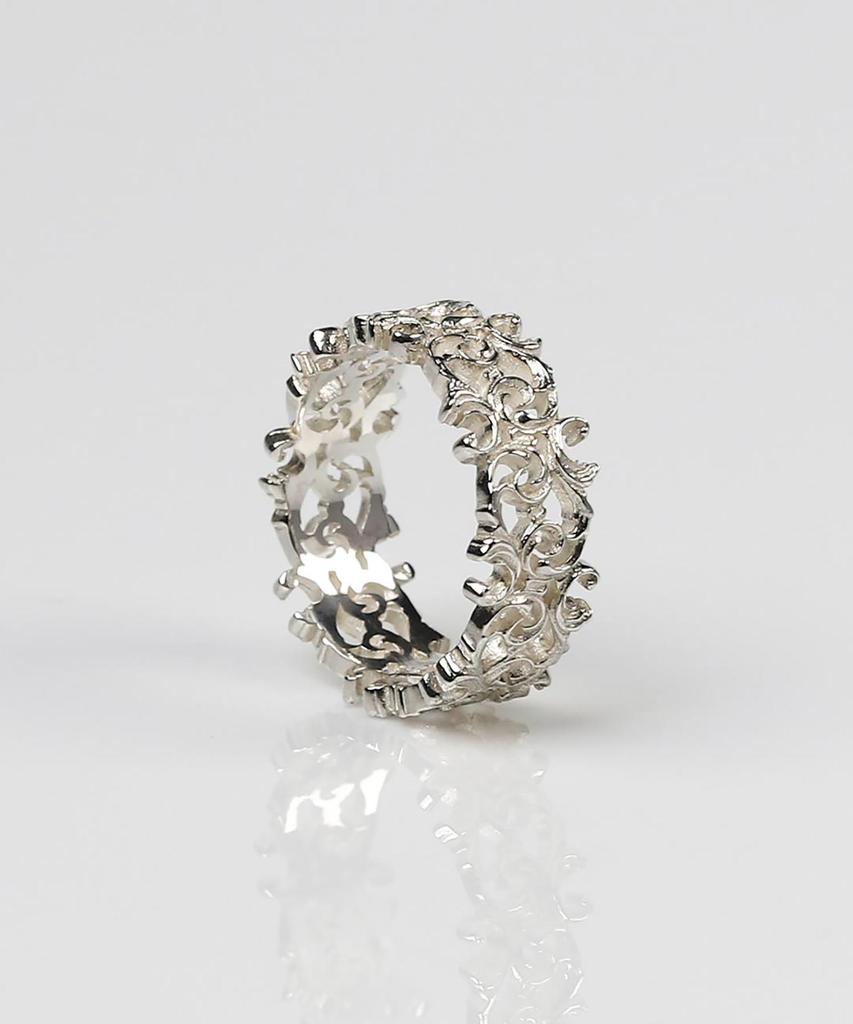 Address669 Baroque Frame Ring #4_Silver