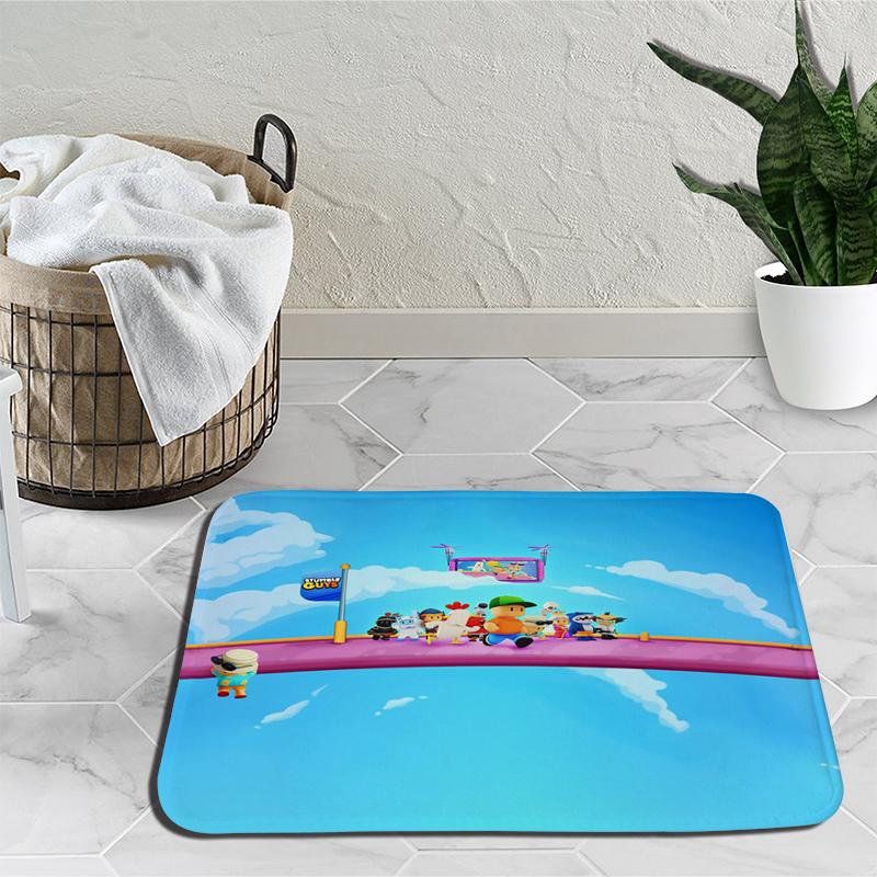 Stumble Guys Karikatür Halı Tökezlemek Oyunları Halı Yatak Odası Dekorasyon Yoga Mat Anime Açık Halı kaymaz Halı doğum günü hediyesi