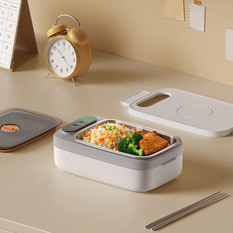 Rechargeable Nonrust Steel Lunch Box With Heating Accent Heats Food In 10 Minutes Without Water Food Container