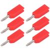 10PCS 4mm Banana Plug PE Brass No Soldering Connectors Electrical Testing Accessories J.10030Red
