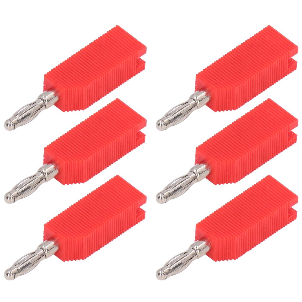 10PCS 4mm Banana Plug PE Brass No Soldering Connectors Electrical Testing Accessories J.10030Red