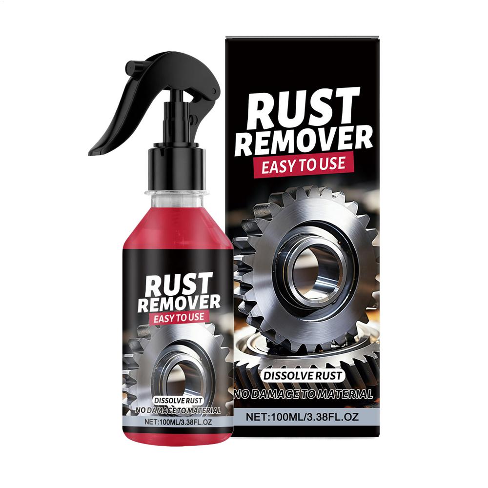 Rust Remover for Car Heavy Duty Coating Polishing Cleaner 100ml Car Paint Iron Removal Spray for Stain Yellowing Automotive Tire
