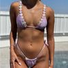 Micro Bikinis Sexy Traje de Baño para Mujer Push Up Traje de Baño Femenino Bandeau Biquini Floral Traje de Baño Ropa de Playa