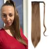 MISS WIG Synthetic Hair Fiber Heat-Resistant Straight Hair With Ponytail Fake Hair Chip-in Hair Extensions Pony Tail